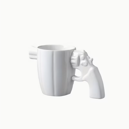 ✅Black & Gold Creative Handle Mug – Unique Ceramic Coffee Cup for Home & Office