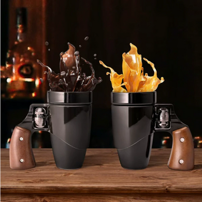 Rotatable Scroll Espresso Mug | Unique Ceramic Coffee Cup with Fun Features