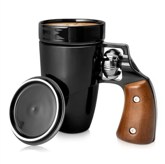Rotatable Scroll Espresso Mug | Unique Ceramic Coffee Cup with Fun Features