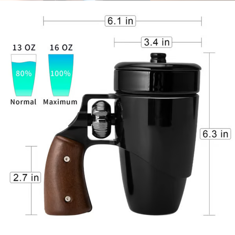 Rotatable Scroll Espresso Mug | Unique Ceramic Coffee Cup with Fun Features