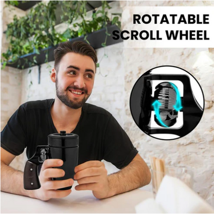 Rotatable Scroll Espresso Mug | Unique Ceramic Coffee Cup with Fun Features