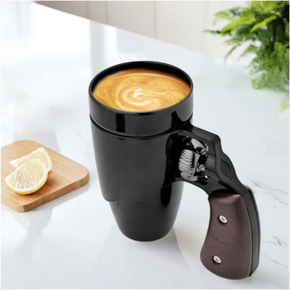 Rotatable Scroll Espresso Mug | Unique Ceramic Coffee Cup with Fun Features