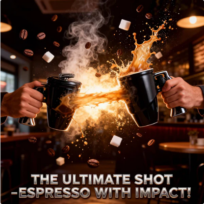 Rotatable Scroll Espresso Mug | Unique Ceramic Coffee Cup with Fun Features