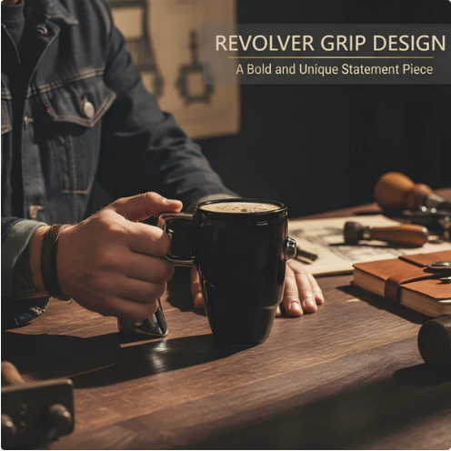 Rotatable Scroll Espresso Mug | Unique Ceramic Coffee Cup with Fun Features