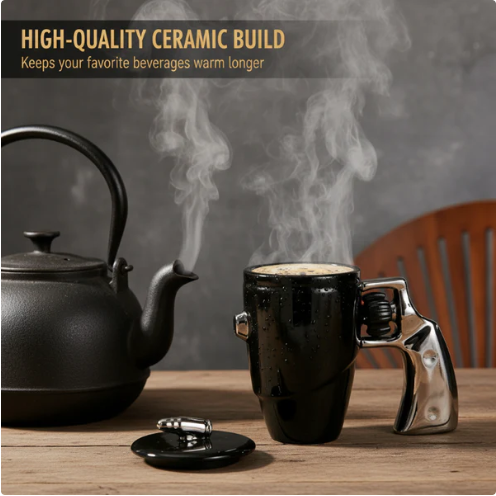 Rotatable Scroll Espresso Mug | Unique Ceramic Coffee Cup with Fun Features