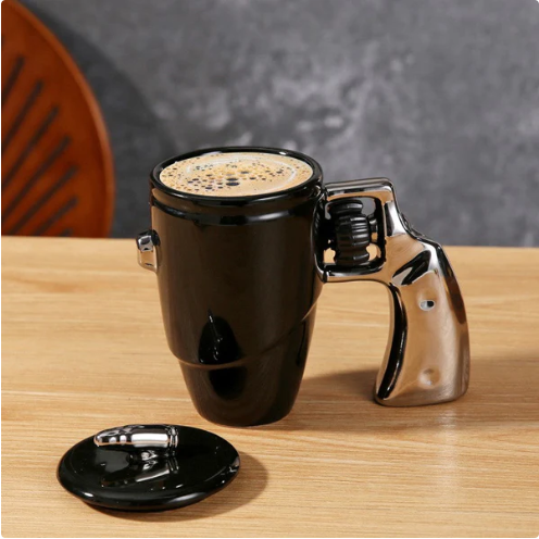 Rotatable Scroll Espresso Mug | Unique Ceramic Coffee Cup with Fun Features