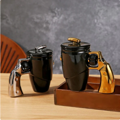 Rotatable Scroll Espresso Mug | Unique Ceramic Coffee Cup with Fun Features