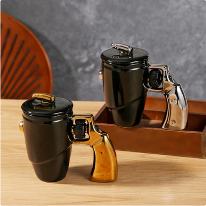 Rotatable Scroll Espresso Mug | Unique Ceramic Coffee Cup with Fun Features